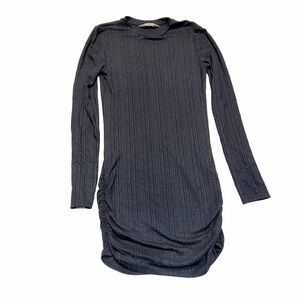 H&M Kids Black Sparkly Ribbed Long Sleeve Dress size US 16/18 (CA 12-14Y)